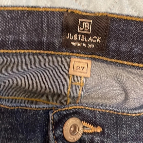 Just Black Lulus women’s jeans 27 4 skinny blue stretch distressed holes dark - Picture 7 of 10